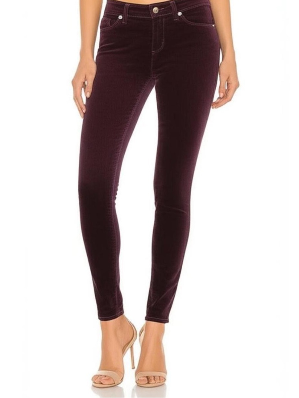 Buffalo David Bitton Skinny Corduroy Pants in Deep Plum